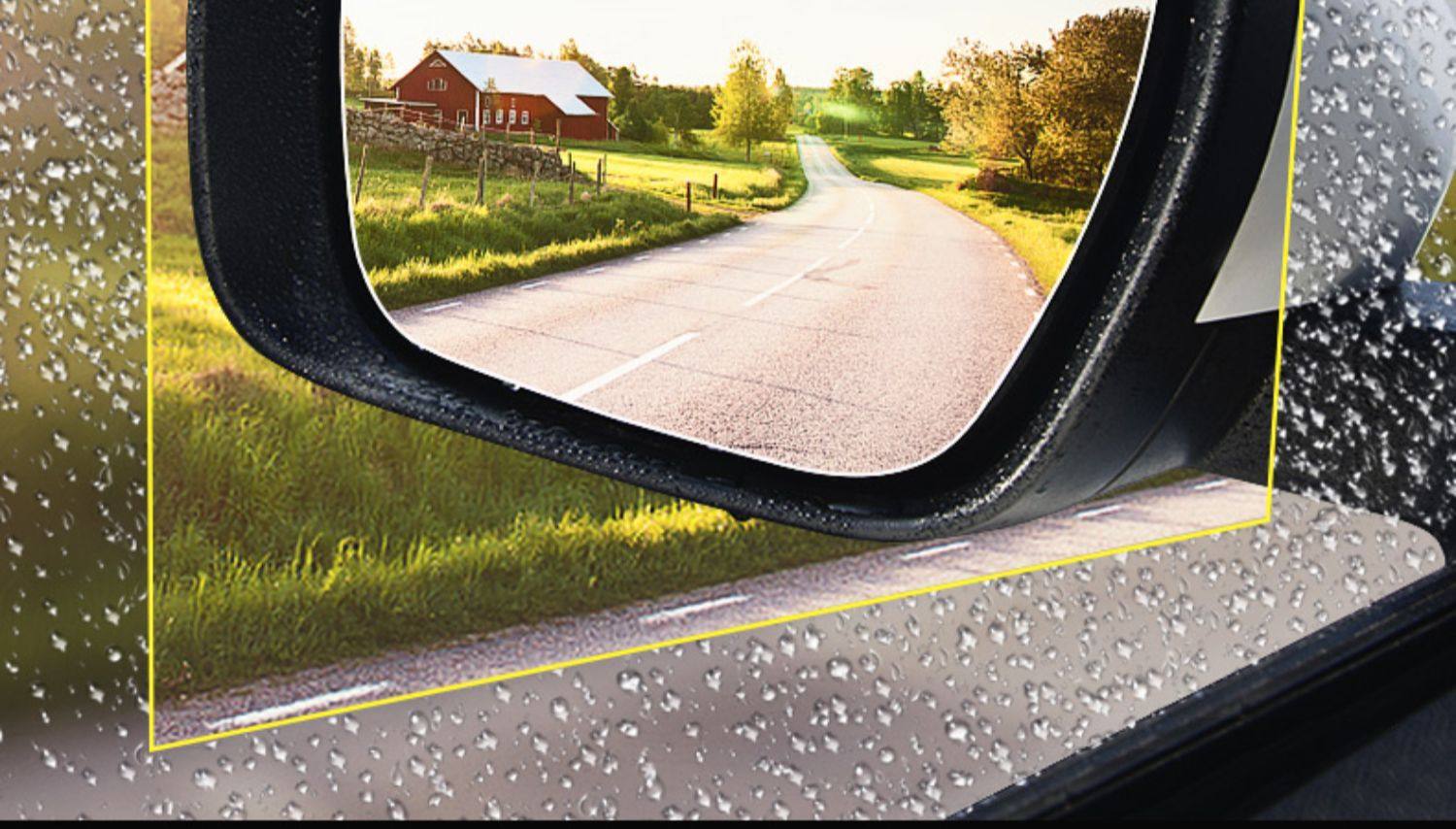 Car Mirror Rain-Proof Sticker, Rearview Mirror Rain-Proof Film, Full-Screen Rain-Proof Film for Reversing Mirror, Waterproof Magic Tool for Car Mirrors