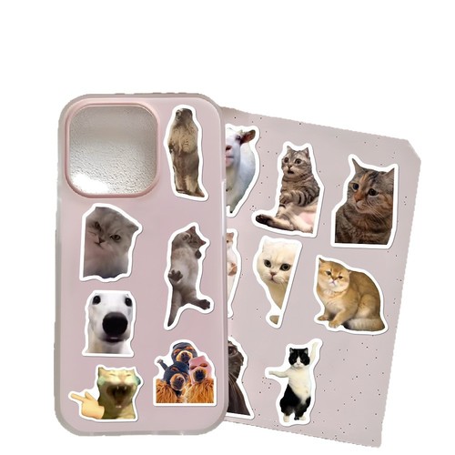 202 Cat Meme Sticker Creative Funny Cute Pet Instagram Style Handwritten Notebook Phone Case Sticker Waterproof