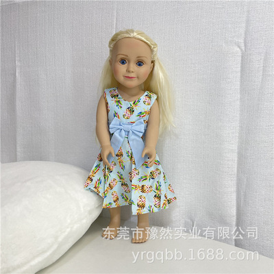 18寸45厘米美国女孩夏日菠萝裙子衣服换装配件女孩过家家玩具热销|ru