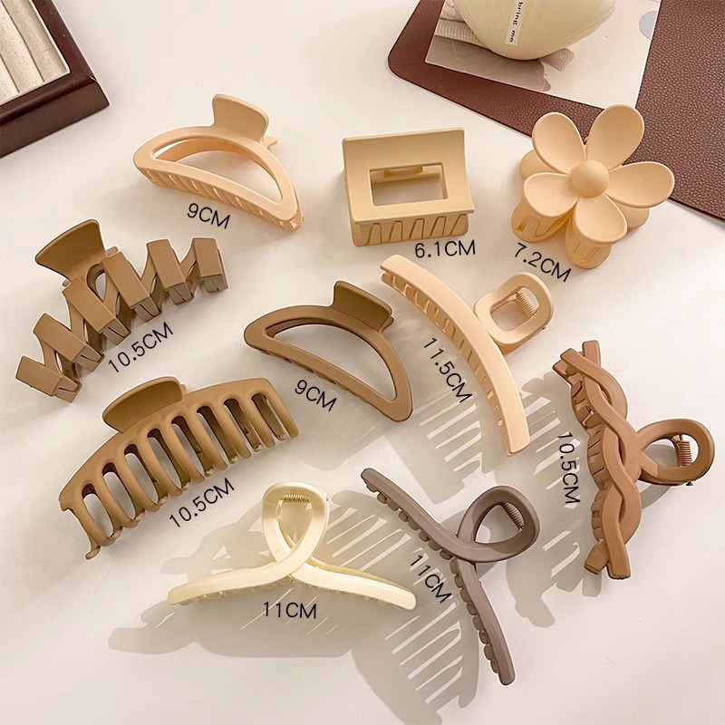 Horquilla de acrílico de las mujeres cuchara trasera updo clip de pelo grande celebridad de Internet elegante tiburón clip tocado simple horquilla