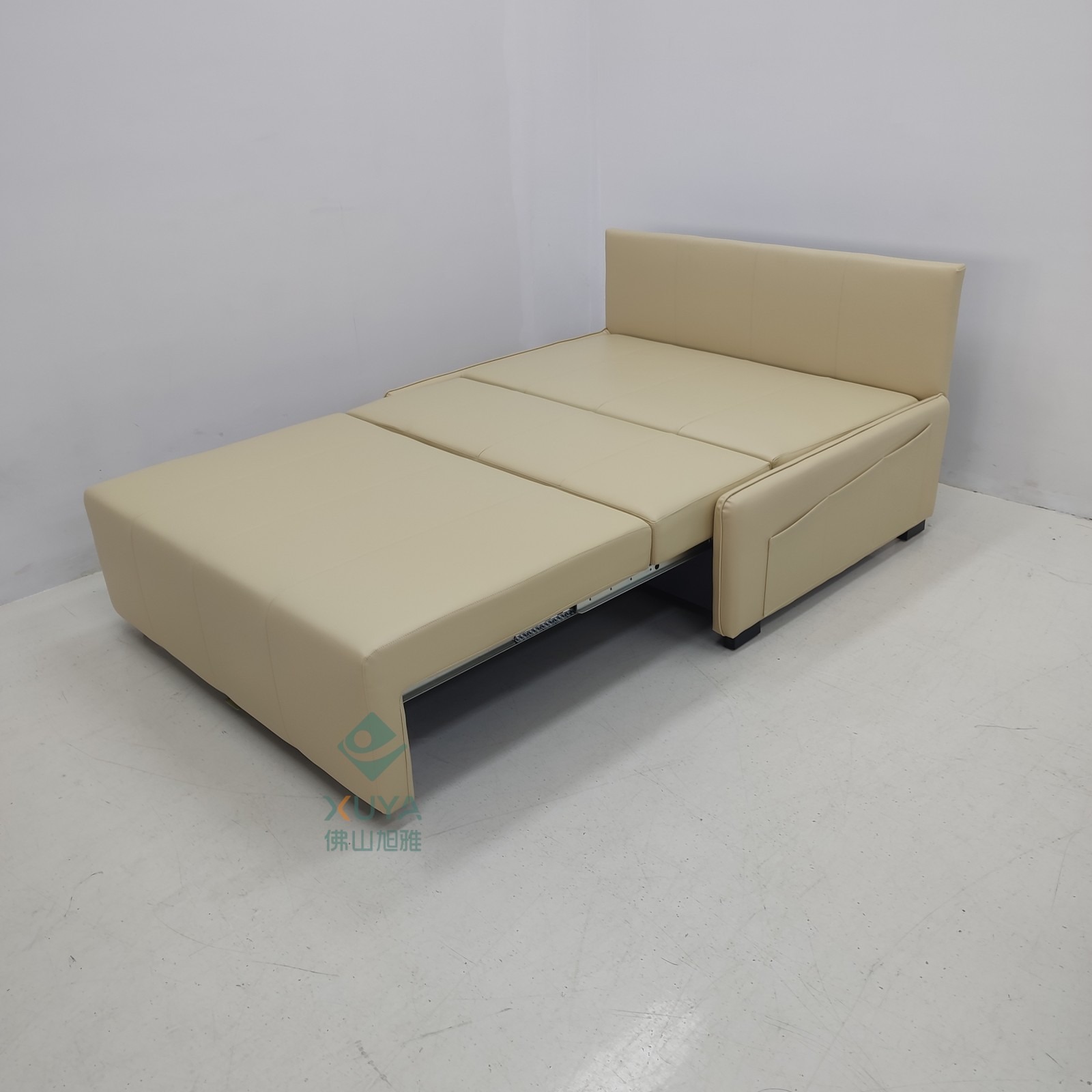 Moderno simple multifuncional sofá cama de cuero puede almacenar pequeño apartamento de sala de estar sofá cama individual
