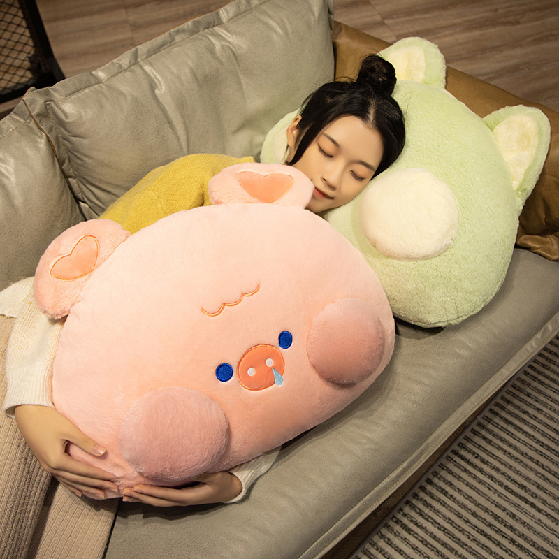 Creativo suave conejo gato almohada juguete de peluche oso cerdo muñeca hogar sofá almohada muñeca