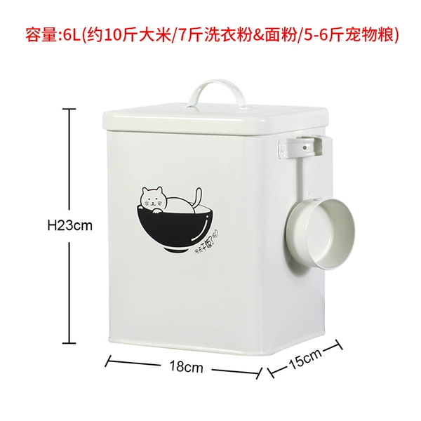 Medium-large size T037-The cat in my bowl-white with sealing rubber ring