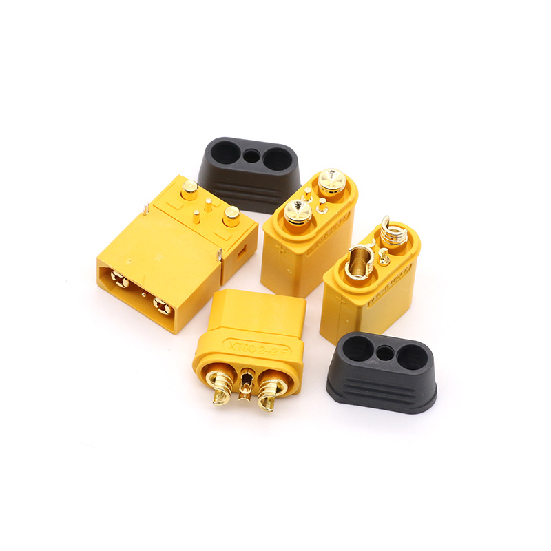 Amass XT90IPW-M 航模连接器 XT90 2+2 F M 带信号针镀金公母插头
