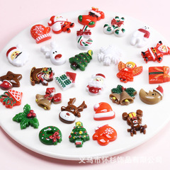クリスマス樹脂パッチdiy材料クリームゴム携帯ケースヘアピンアクセサリー装飾雪花手作り滴ゴム部品