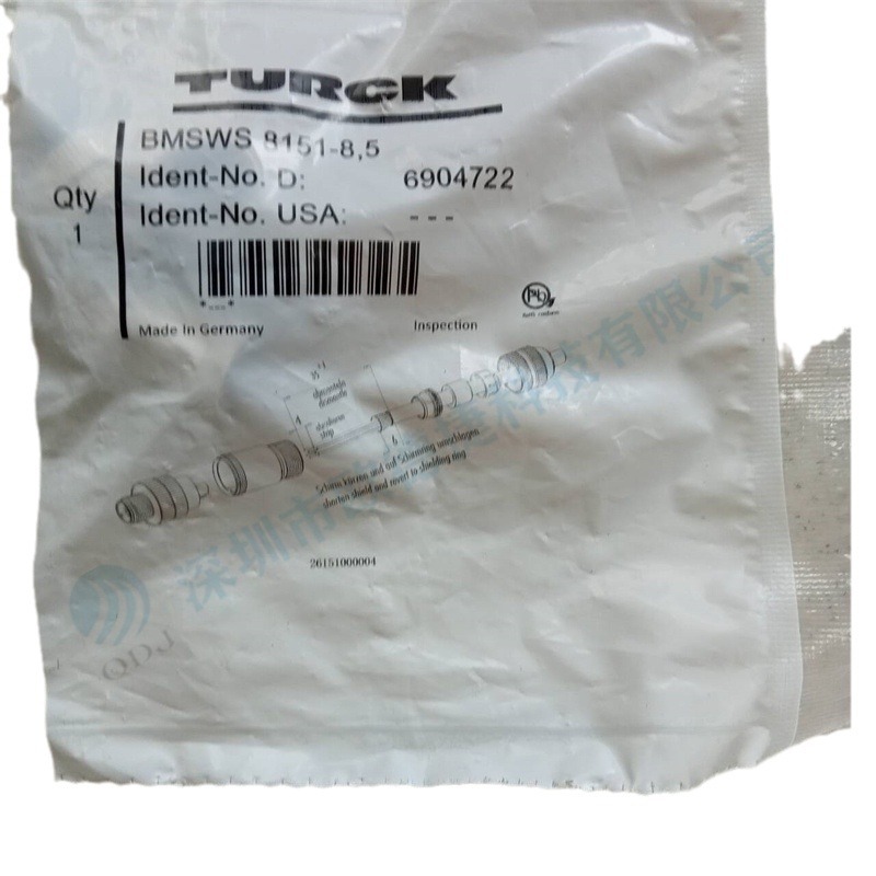 TURCK插头B4151-0 11 6914526 插头BS4151-0 11 6914507