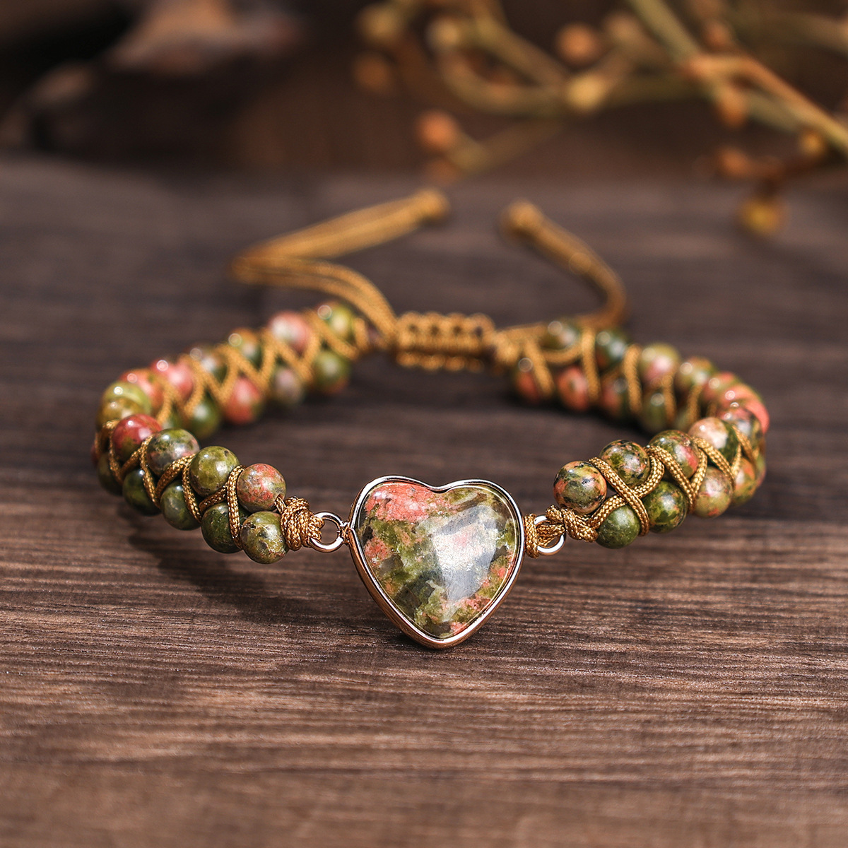 플라워 그린 러브 팔찌