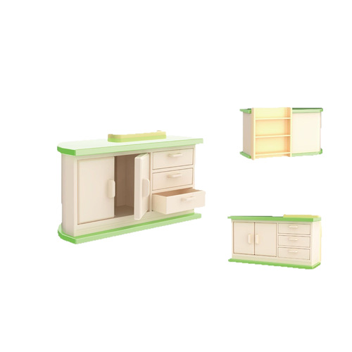 Mini Simulation DIY Micro Mosaic Coffee Milk Tea Furniture Fruit Mini Fridge Accessory Series