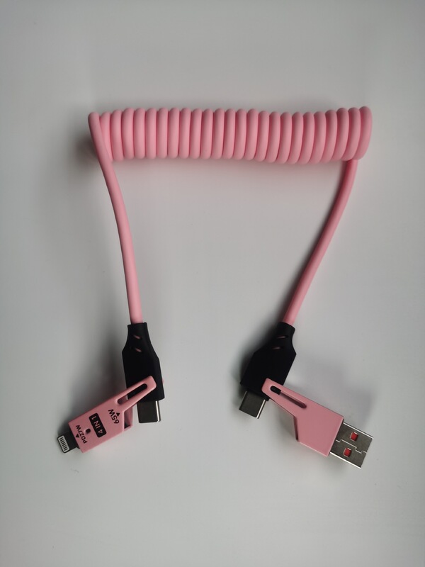 二モップ二バネデータ線PD65W速充線四合一車載充電線はアップル華為に適用される|undefined