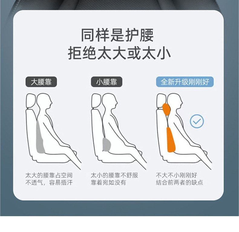 Cross-Border Car Headrest and Lumbar Support Set, Car Seat Lumbar Support Pillow, Car Neck Pillow for Long Sitting, Dropshipping