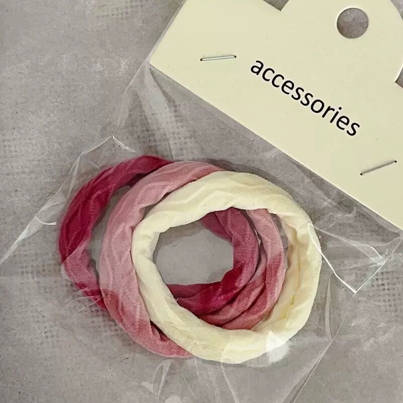 Anillo de cabello para niños crema toalla de sal marina anillo de cabello simple cabello de mujer sin marcas correa de alta elasticidad adornamiento para el cabello de niñas