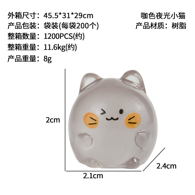 Adornos de gatitos lindos, nuevas decoraciones de jardinería de micropaisaje de resina, accesorios de joyería de gatitos de color de bricolaje, distribución