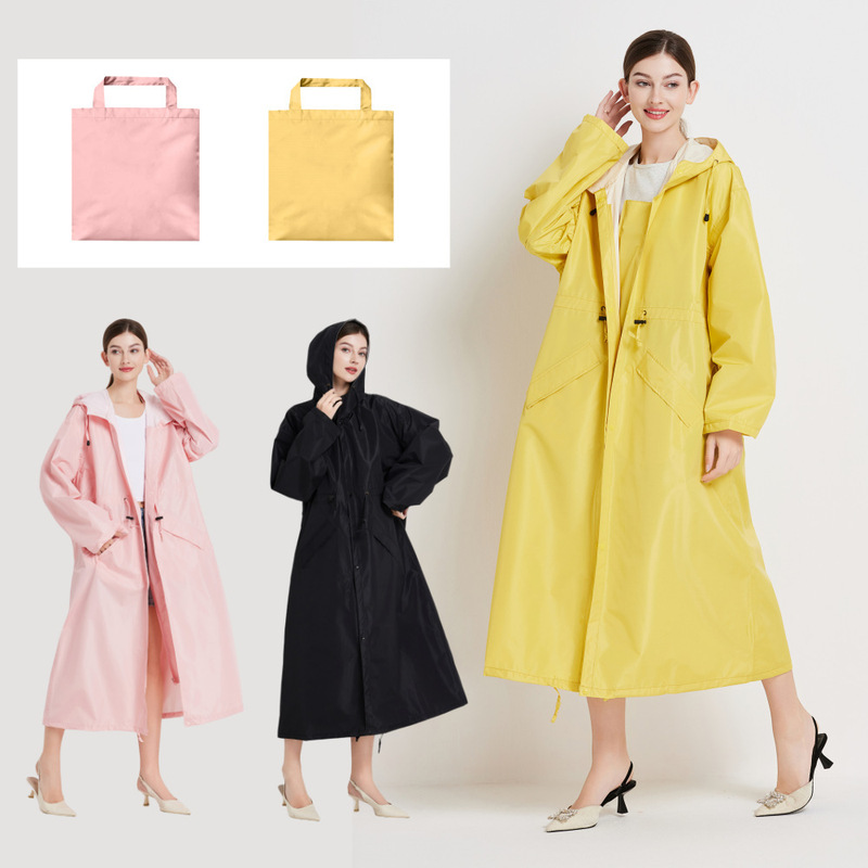 Cross-border European and American Windbreaker Women's Mid-length Korean Style Spring Summer Autumn 2025 New Jacket Women's Outerwear Raincoat Poncho