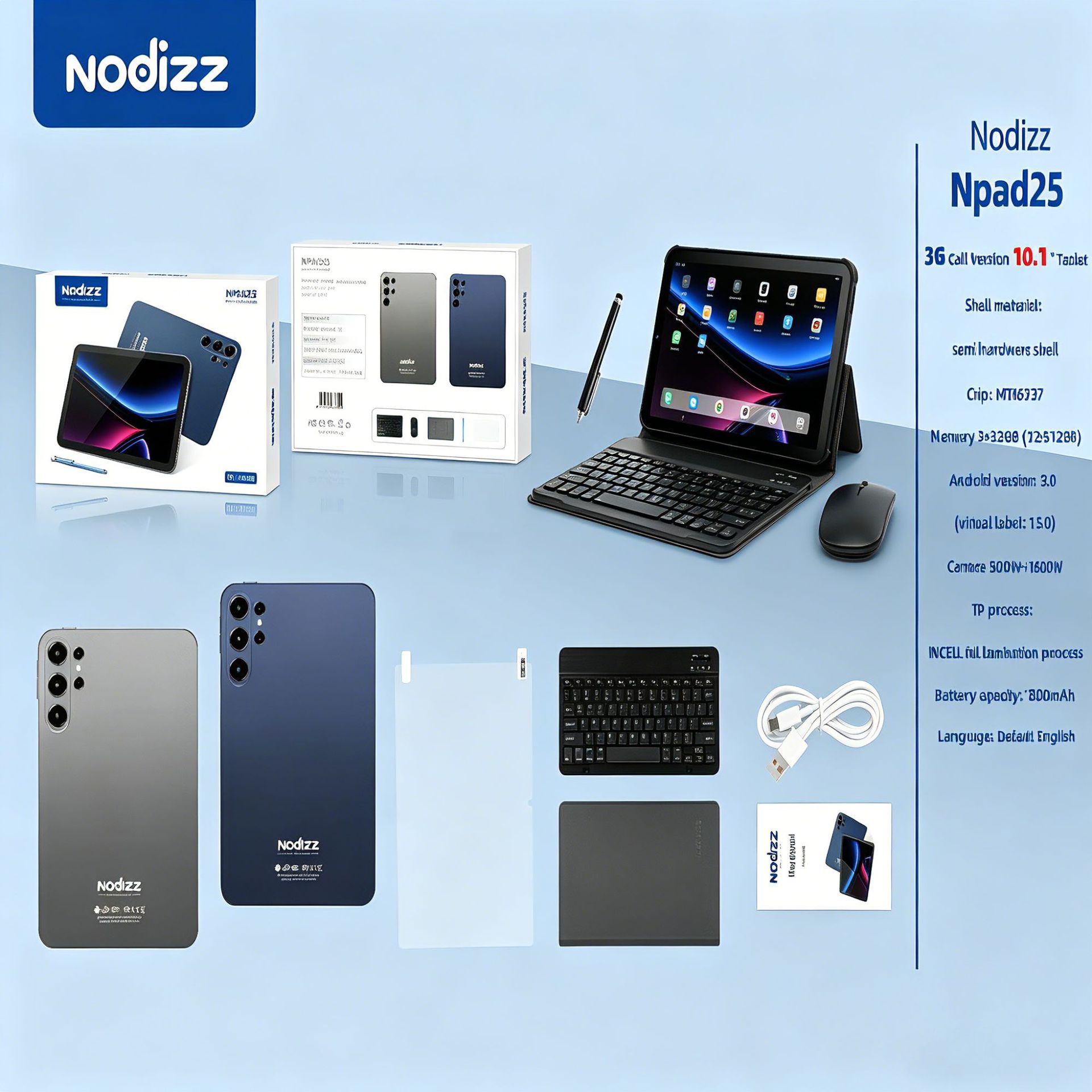 Npad25 Tablet Computer, Google Play Store App Download, Wifi+sim Card,...