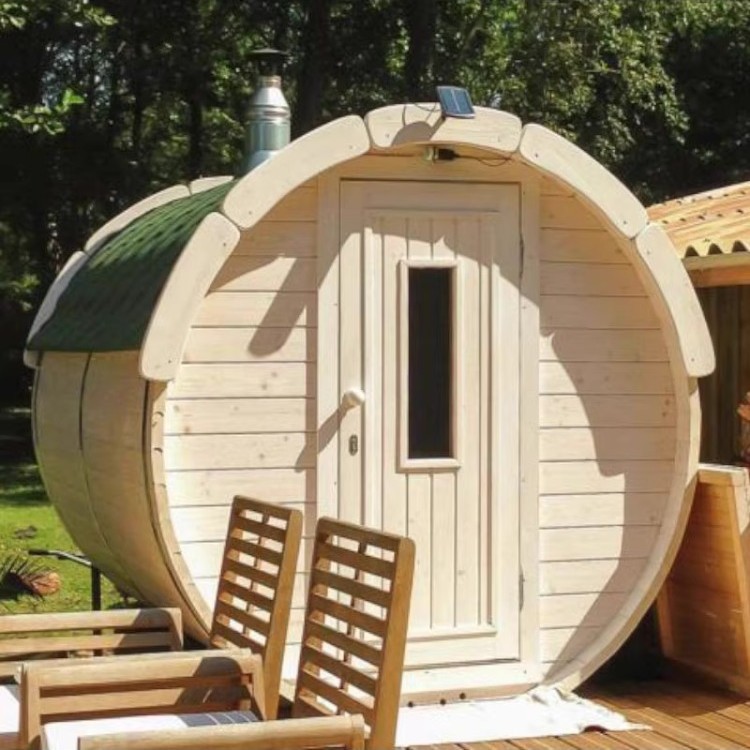 Casa de madera móvil tipo barril al aire libre Hotel Villa nueva línea china camping residencial campamento de vacaciones