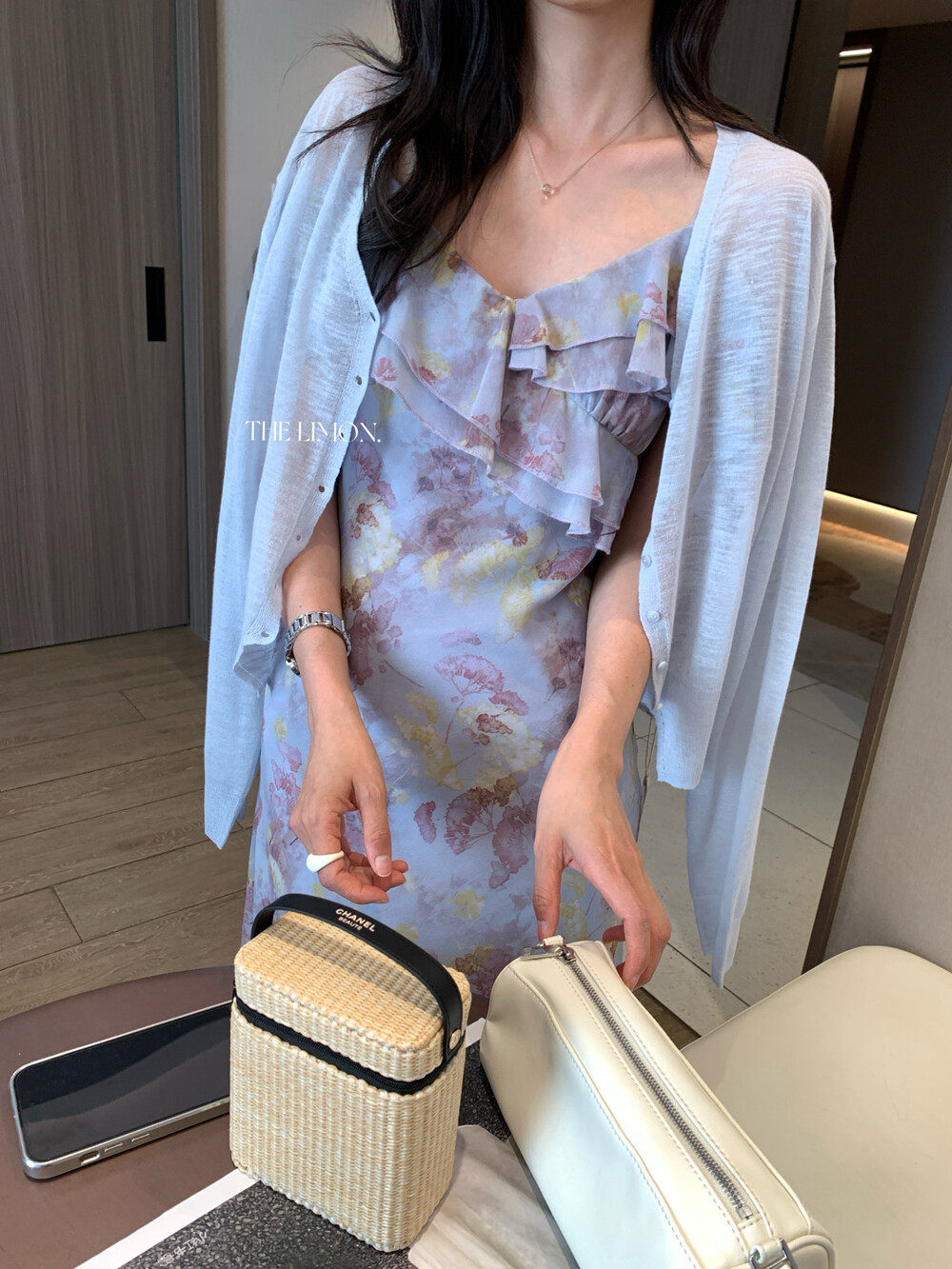 Áo cardigan nữ dệt kim Tencel mỏng nhẹ, phong cách Pháp, chống nắng mùa hè, dáng suông tôn dáng — Áo khoác vàng nhạt, Áo khoác xanh lam, Áo khoác hồng nhạt, Áo khoác xám đậm chi tiết 3