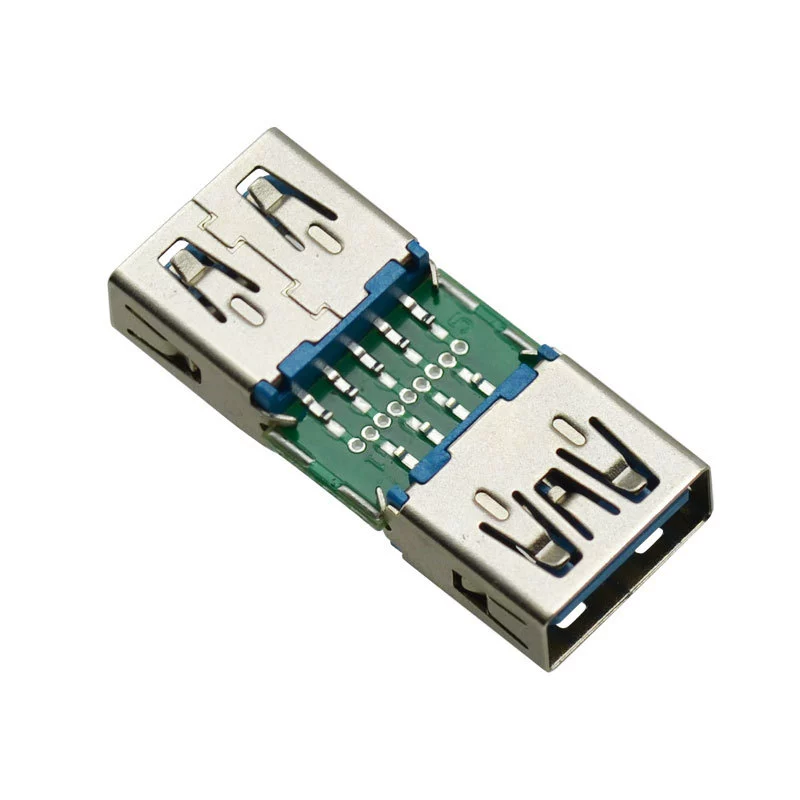 USB3.0 A мама на 3.0 мама, двувходная плата, прямой боковой разъем, длина ротора 32.0 мм, реальный 10 г, передача данных