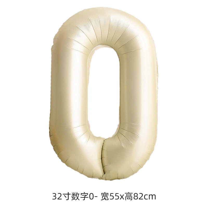 Transfronterizo 32 globo digital de oro plata escena de cumpleaños decoración de fiesta de aluminio globo de aluminio gradiente