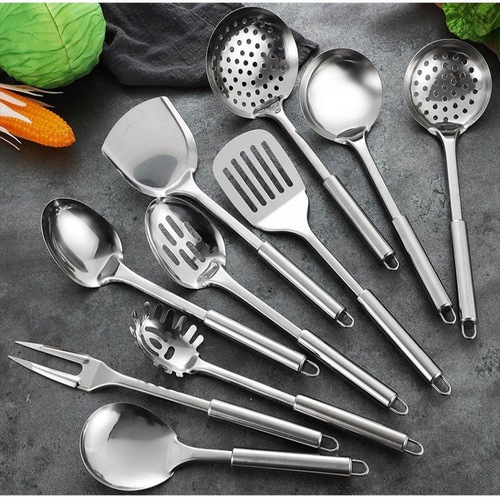 Stainless steel kitchen utensils spatula anti-scalding kitchen utensils colander spatula frying spatula spaghetti spoon sauce spoon rice spoon soup spoon