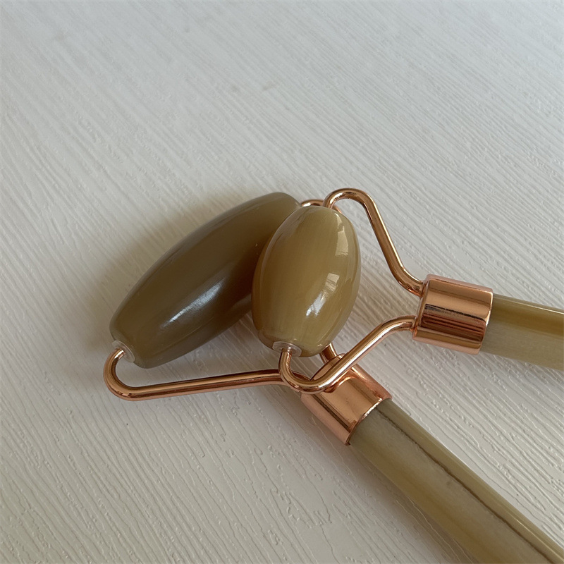 Horn Facial Massage Tool Double Head Roller Gua Sha Beauty Device 15cm preparation