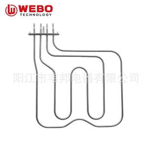 Stainless Steel 430 Double U-Shaped Oven Heating Tube Air Fryer High Temperature Electric Heating Tube Integrated Stove Accessories Dry Burning Tube