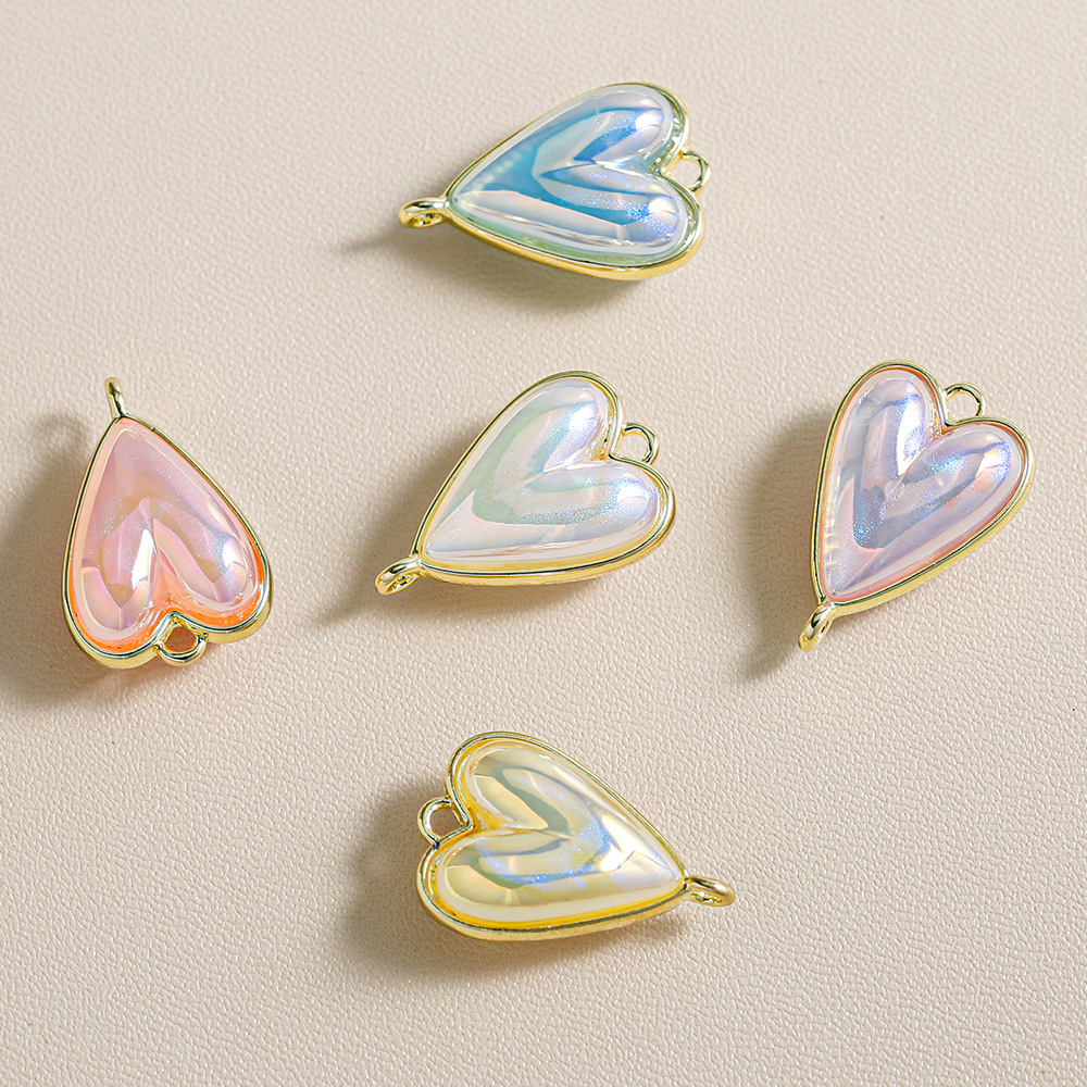 Heidi Mermaid Aleación doble cara amor accesorios joyería cadena de teléfono móvil collar llavero doble colgante