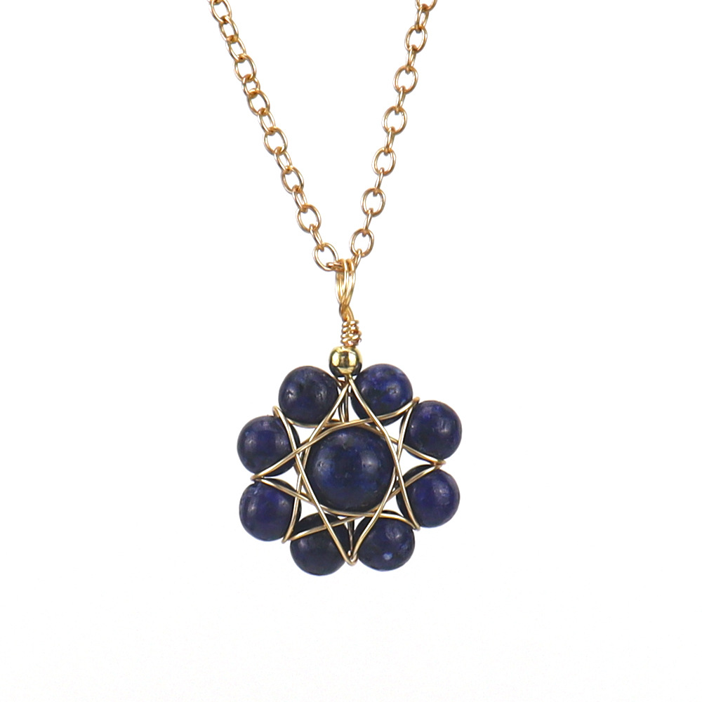 Simple Style Flower Crystal Handmade Pendant Necklace 1 Piece