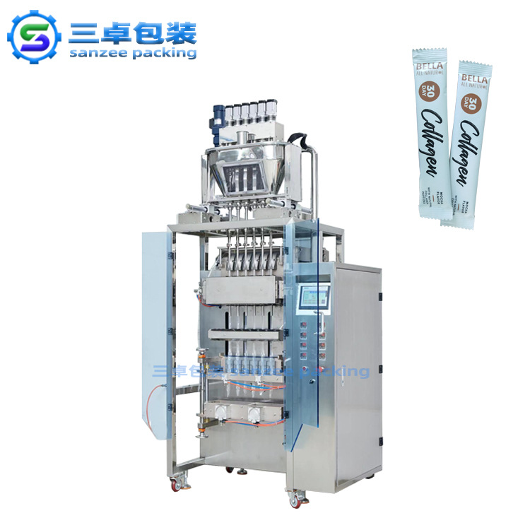 广州蛋白粉多列包装机全自动填充粉剂 长条状背封多列包装机