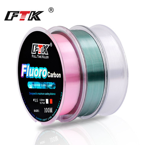 FTK Fishing Line Nylon Line 100m Subline for Long Casting Strong Tension Durable Main Line