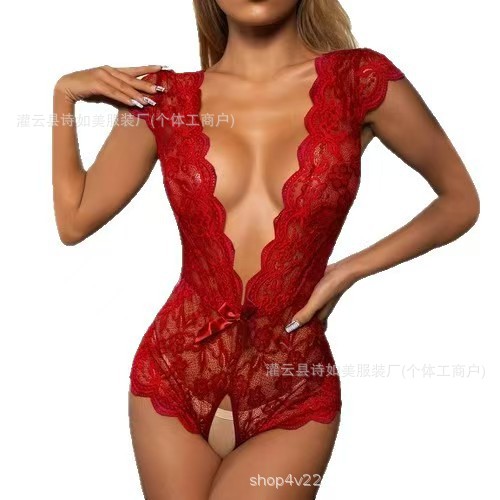 Боди кружевное Dancing Night Cat бордовое, XXL