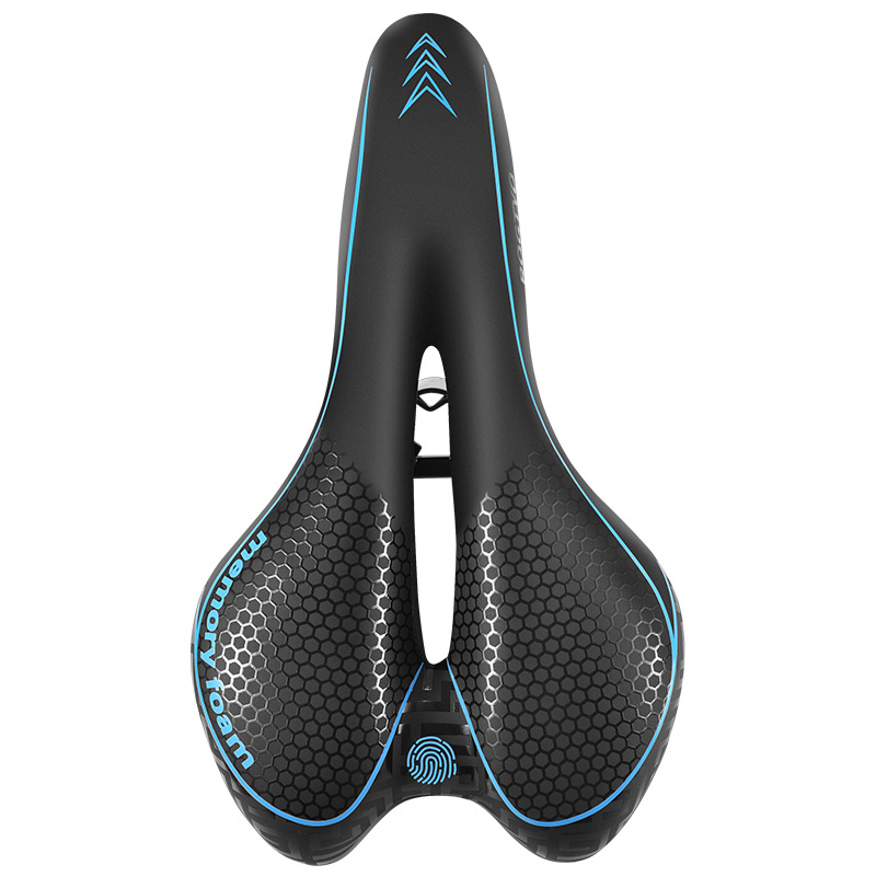 Asiento de bicicleta súper suave memoria esponja silla montaña carretera bicicleta cojín absorción choque universal bicicleta silla bolsa