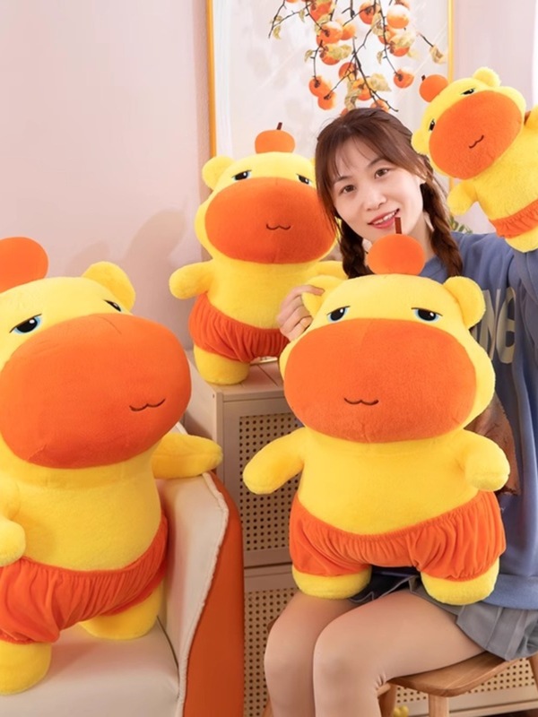 水豚噜噜玩偶毛绒玩具大号公仔搞怪卡通娃娃睡觉抱男女孩生日礼物|undefined