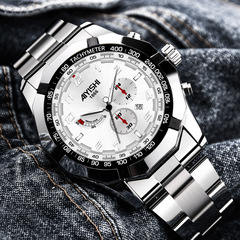 AIS AIYISHI1666 men's new Swiss casual business non-fully automatic calendar hollow luminous men's watch