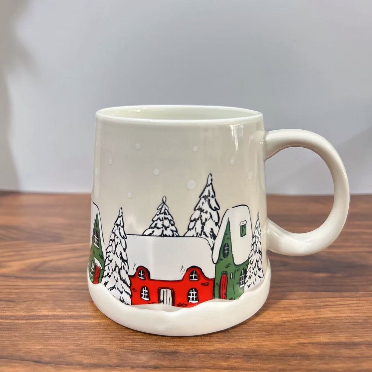Taza de Navidad de alto valor, taza de cerámica casera, regalo creativo, taza de café, taza de desayuno encantadora