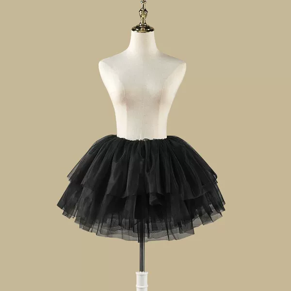 38cm black gauze skirt