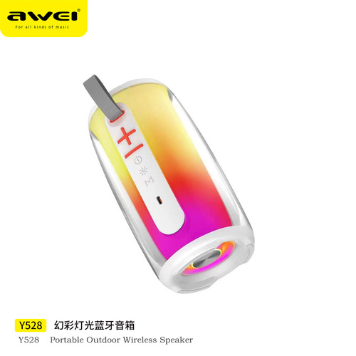 awei Yongwei's new cross-border Bluetooth speaker, colorful light effect, long battery life, serial stereo Bluetooth speaker