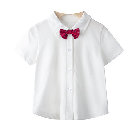English Gentleman Tie Short-Sleeve Baby Clothes Baby Set Children's Dress Summer Korean Version Pure Cotton Birthday Outfit