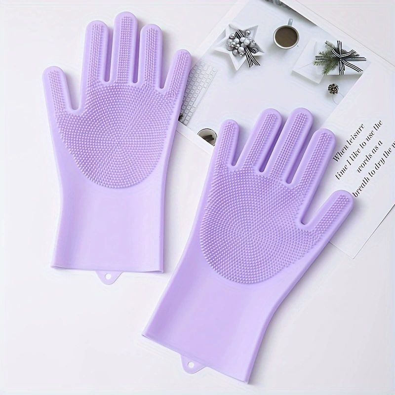 Фабрика прямых продаж силиконовые перчатки для мытья посуды мыть фрукты Чистящие перчатки с щеткой для домашних животных Перчатки для ванны для кухонных принадлежностей