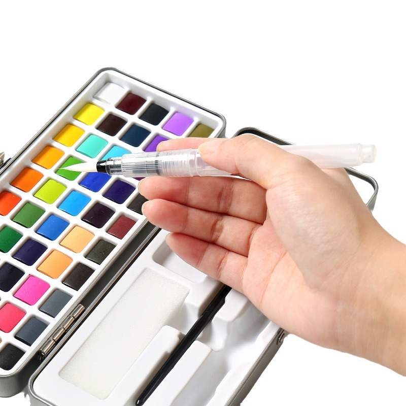 Boge pintura material sólido acuarela traje nacarado pintura arte especial portátil pintado a mano acuarela pintura al por mayor