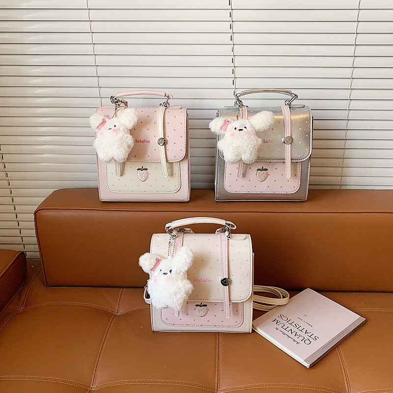 Nuevas bolsas de niños transfronterizas, mochila de caricatura para perros, mochila de niños y niñas, mochila de fresa encantadora