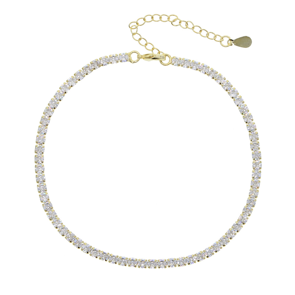 F021 铜 3mm锆石 21+5cm $4.99 新手运费