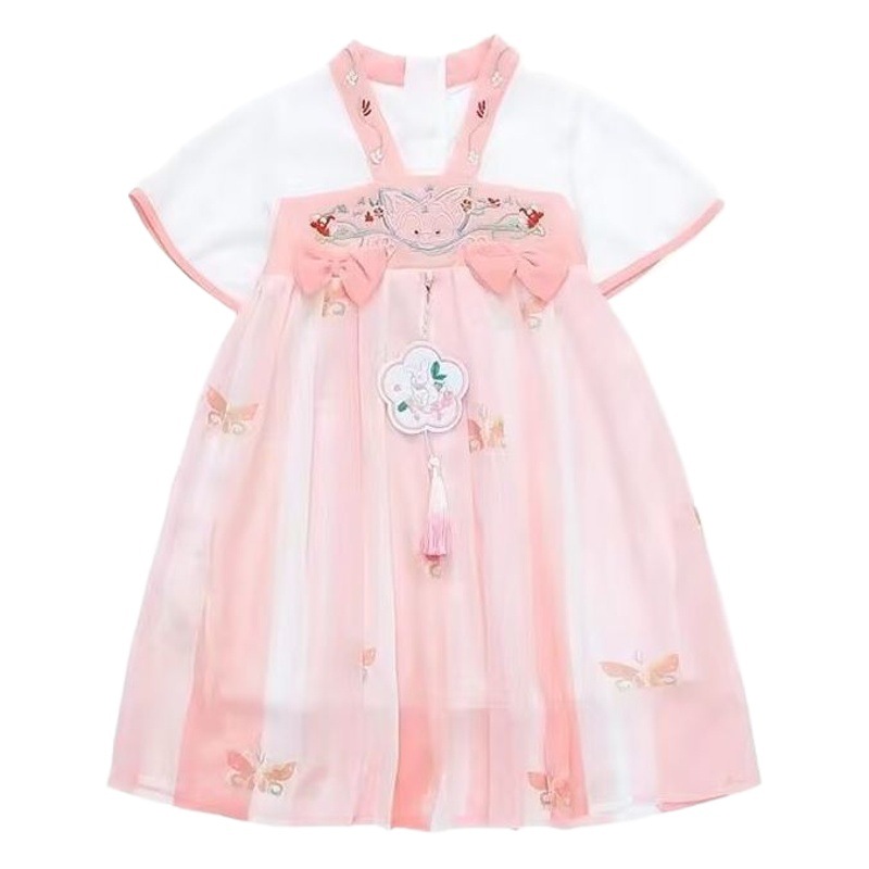 Girls' Hanfu Dress Summer 2026 New Style Children's Tang Suit Super Fairy Chinese Style Princess Dress Summer Ancient Style Dress