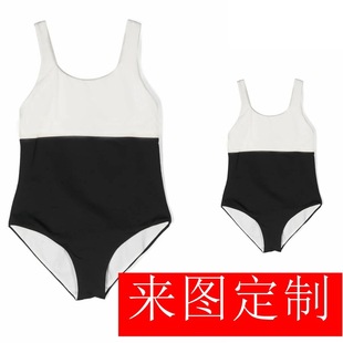 Black and White Outfits for Girls and Mothers, Family Outfits, Sister Outfits, Bestie Outfits, Family Outfits, Customized Swimming Caps and Swimsuits Factory with Pictures