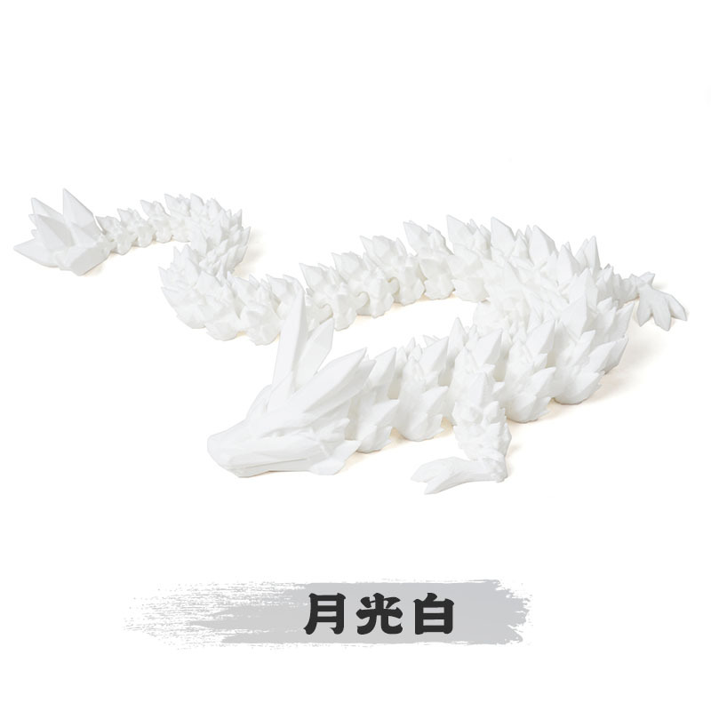 Impresión 3D dragón transfronteriza ornamentos articulaciones móviles impresión 3D dragón cristal dragón juguetes ornamentos hechos a mano dragón chino