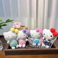 可爱hellokitty挂件黑色爱心扣卡通高颜值毛绒玩具小猫咪包包挂饰