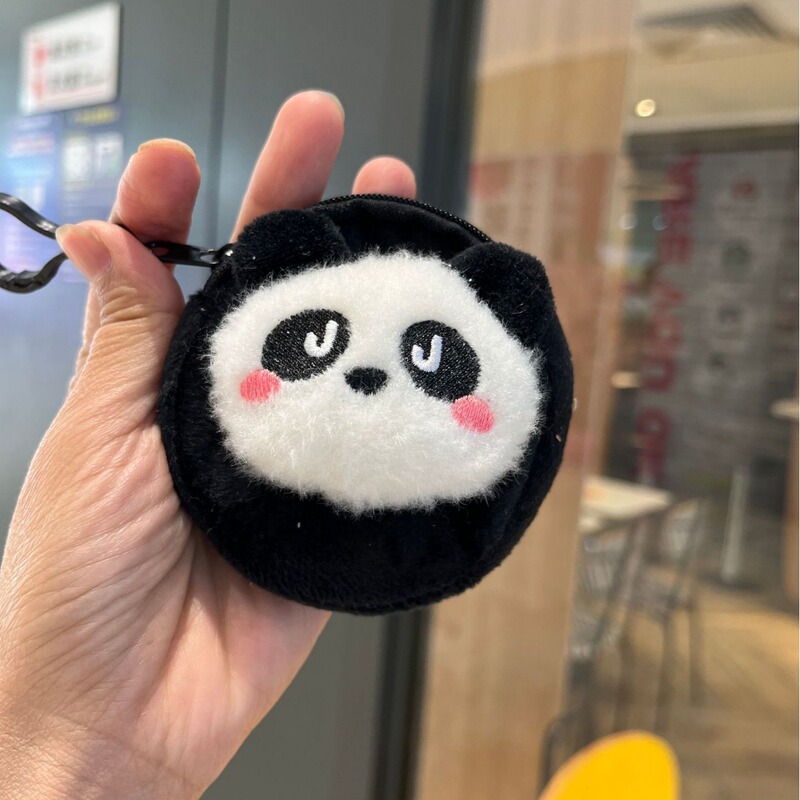 Xiaohongshu 面白いクッキーイヤホン小銭入れかわいい漫画ぬいぐるみコイン小銭入れ女性収納キーバッグ|undefined