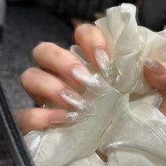 新款美甲貼紙小白蝶浮雕立體彩繪蝴蝶指甲貼日系蝴蝶結批發