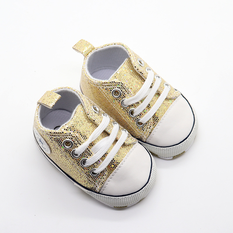 Yongsheng 2022 autumn and winter new baby shoes sequin children's shoes soft soled shoes 0-1 year old baby shoes foreign trade toddler shoes