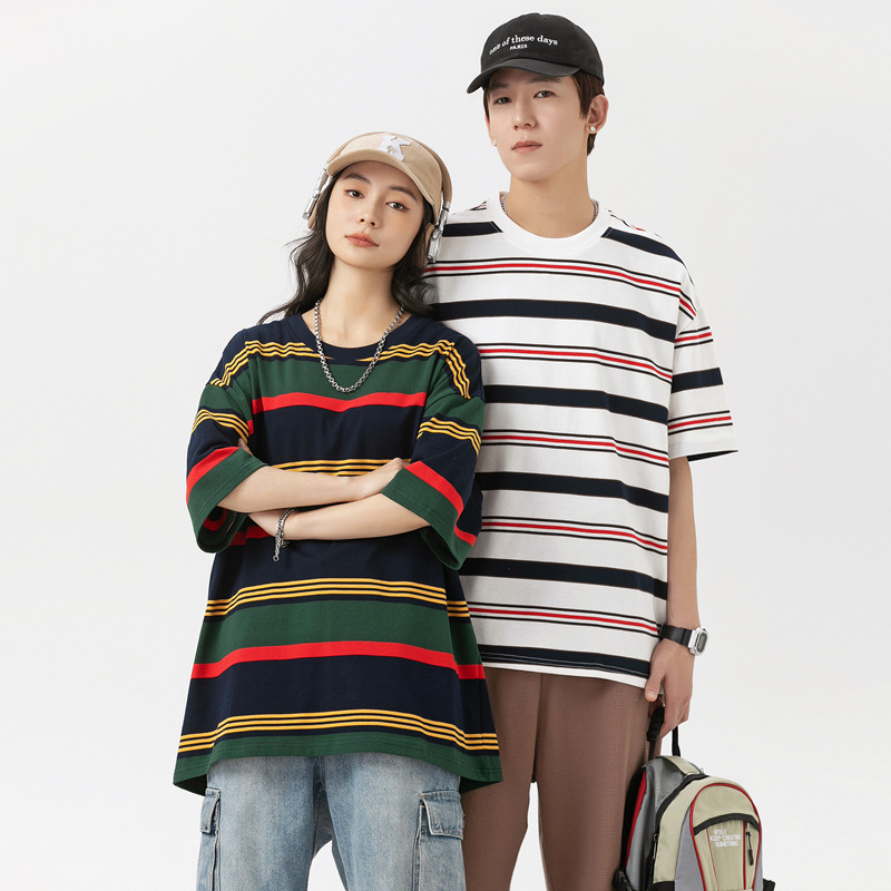Japanese retro summer cotton short sleeve T-shirt