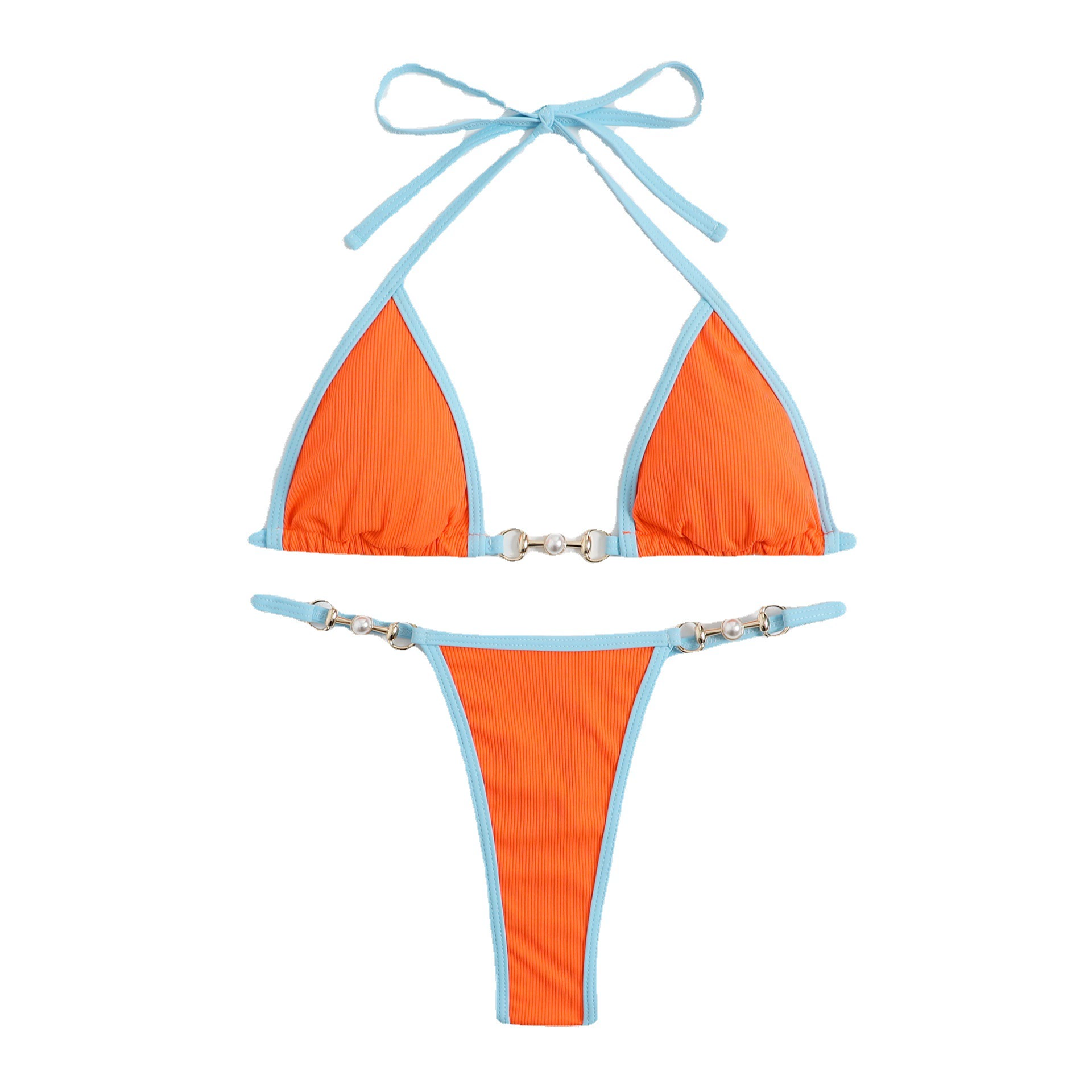 (Cross-border trading), split cloth, swimwear, multicoloured golden accessory